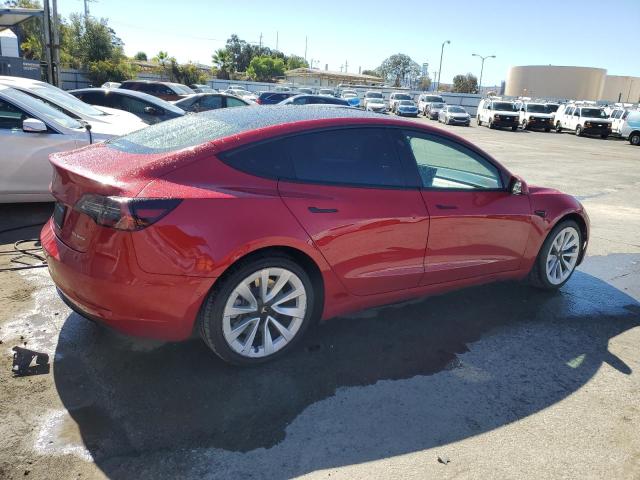 5YJ3E1EB0NF287749 - 2022 TESLA MODEL 3 Bordeaux photo 3