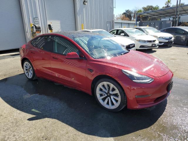 5YJ3E1EB0NF287749 - 2022 TESLA MODEL 3 Bordeaux photo 4