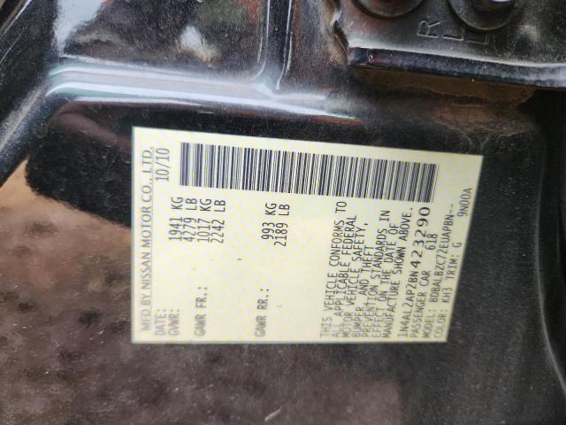 1N4AL2AP2BN423290 - 2011 NISSAN ALTIMA BASE Սև լուսանկար 13