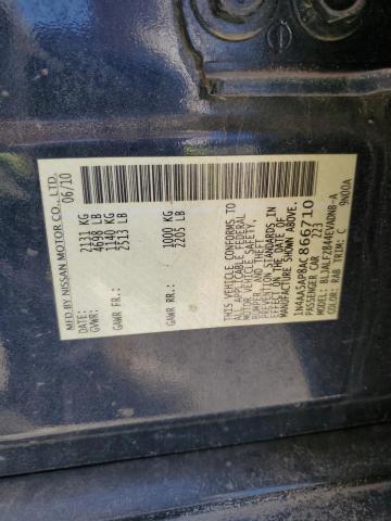 1N4AA5AP8AC866710 - 2010 NISSAN MAXIMA S ლურჯი ფოტო 12