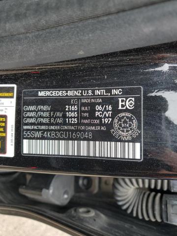 55SWF4KB3GU169048 - 2016 MERCEDES-BENZ C 300 4MATIC BLACK photo 13