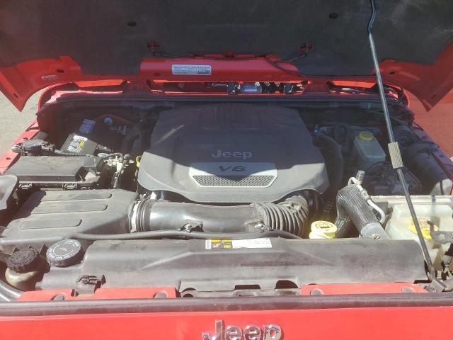 1C4BJWEGXFL544253 - 2015 JEEP WRANGLER U SAHARA RED photo 11