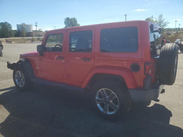1C4BJWEGXFL544253 - 2015 JEEP WRANGLER U SAHARA RED photo 2