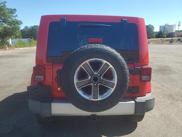 1C4BJWEGXFL544253 - 2015 JEEP WRANGLER U SAHARA RED photo 6