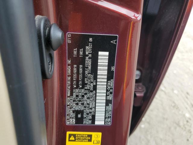 2T2BK1BA6FC334784 - 2015 LEXUS RX 350 BASE BURGUNDY photo 13