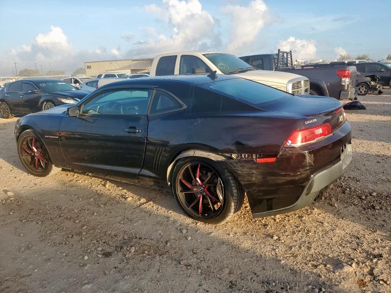 2G1FD1E31F9102664 - 2015 CHEVROLET CAMARO LT BLACK photo 2