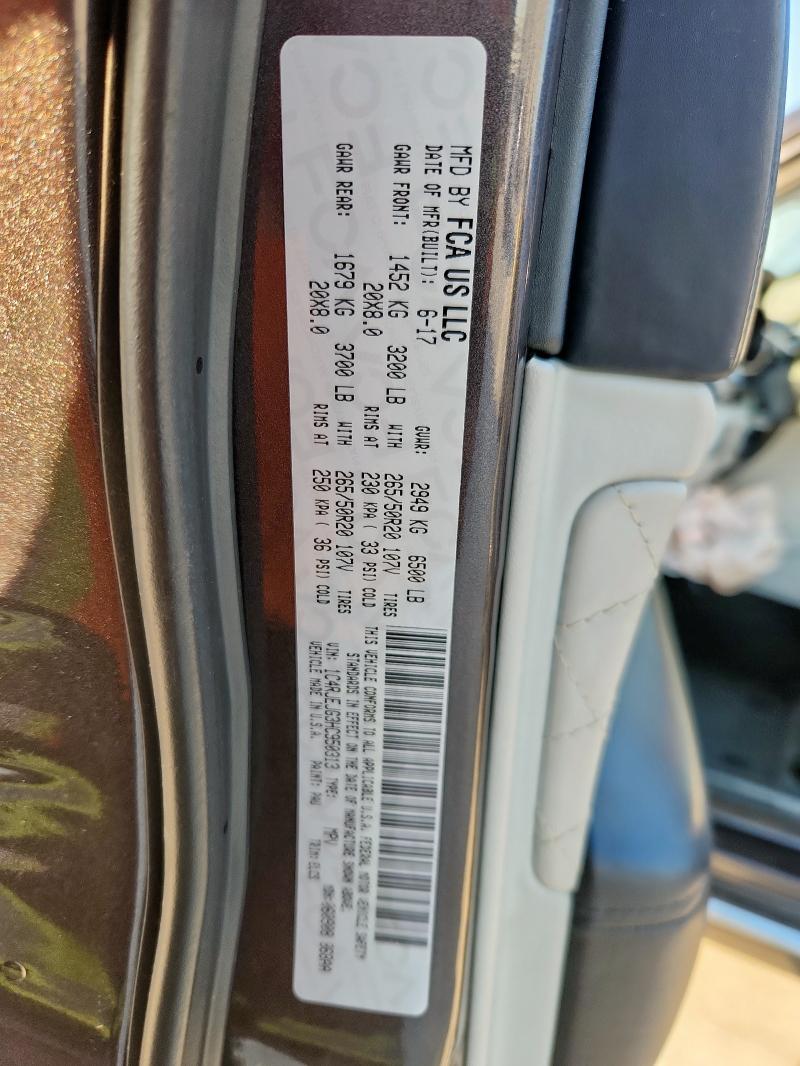 1C4RJEJG3HC950313 - 2017 JEEP GRAND CHER SUMMIT Szary zdjęcie 14