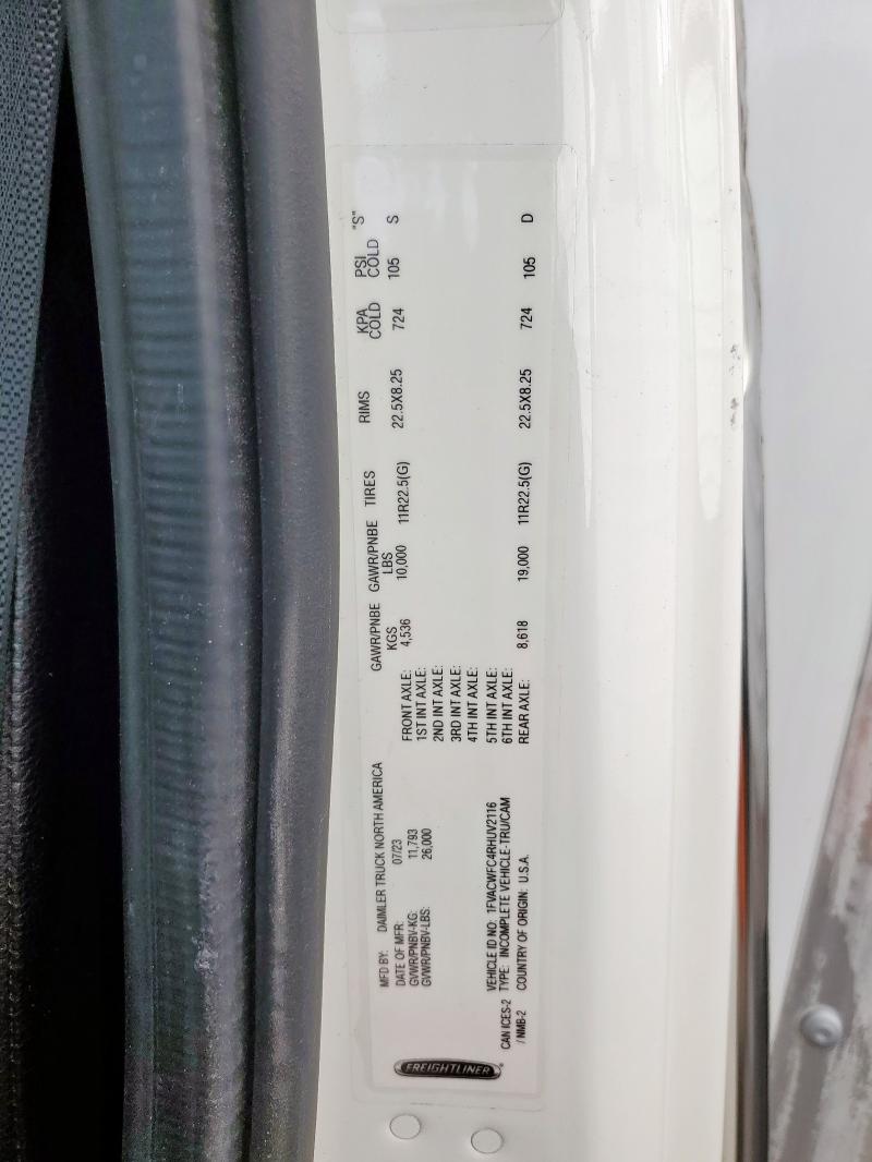 1FVACWFC4RHUV2116 - 2024 FREIGHTLINER M2 106 MEDIUM DUTY WHITE photo 10