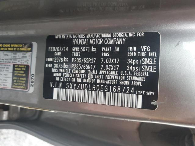 5XYZUDLB0EG168724 - 2014 HYUN SANTA FE SPORT GRAY photo 13