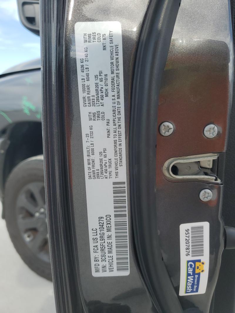 3C6UR5FL9RG104279 - 2024 RAM 2500 LARAMIE Մոխրագույն լուսանկար 13