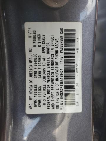 1HGCR2F33EA129434 - 2014 HONDA ACCORD LX CHARCOAL photo 13