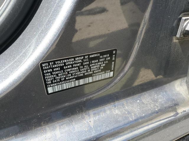 1VWBN7A3XEC044098 - 2014 VOLKSWAGEN PASSAT SE GRAY photo 12