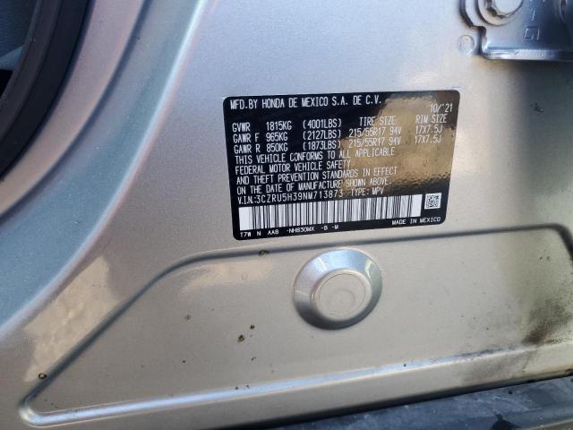 3CZRU5H39NM713873 - 2022 HONDA HR-V LX SILVER photo 13