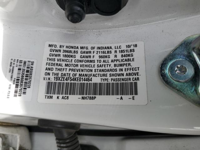 19XZE4F54KE014464 - 2019 HONDA INSIGHT EX 白色 照片 12