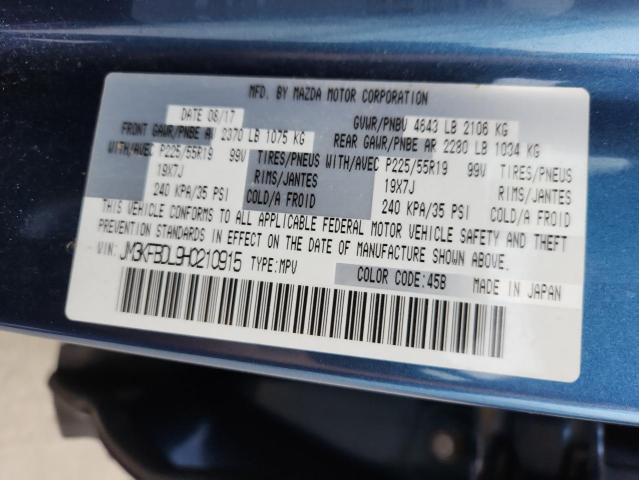 JM3KFBDL9H0210915 - 2017 MAZDA CX-5 GRAND TOURING BLUE photo 14