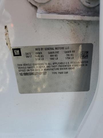 1G1BB5SM2J7108167 - 2018 CHEVROLET CRUZE LS Ağ foto 12