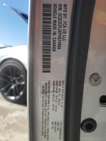 2C3CDZFJXPH574993 - 2023 DODGE CHALLENGER R/T SCAT PACK SILVER photo 12