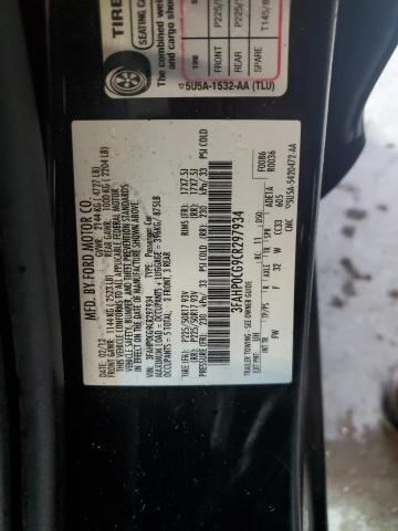 3FAHP0CG9CR297934 - 2012 FORD FUSION SEL BLACK photo 12