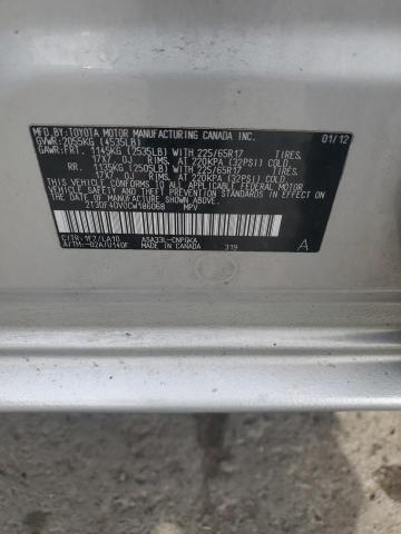 2T3DF4DV0CW186068 - 2012 TOYOTA RAV4 LIMITED Gümüş foto 13