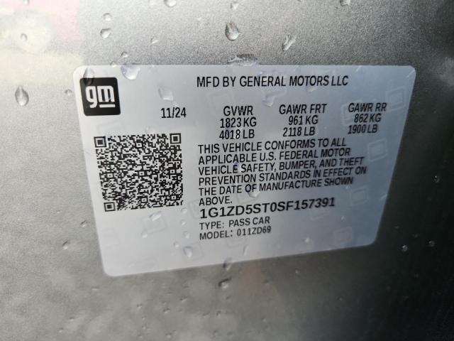 1G1ZD5ST0SF157391 - 2025 CHEVROLET MALIBU LT GRAY photo 12