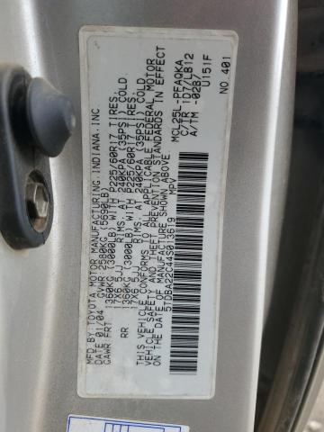 5TDBA22C44S013619 - 2004 TOYOTA SIENNA XLE 银色 照片 13