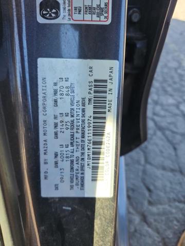 JM1BM1M76E1119974 - 2014 MAZDA 3 GRAND TOURING Գրաֆիտ լուսանկար 13