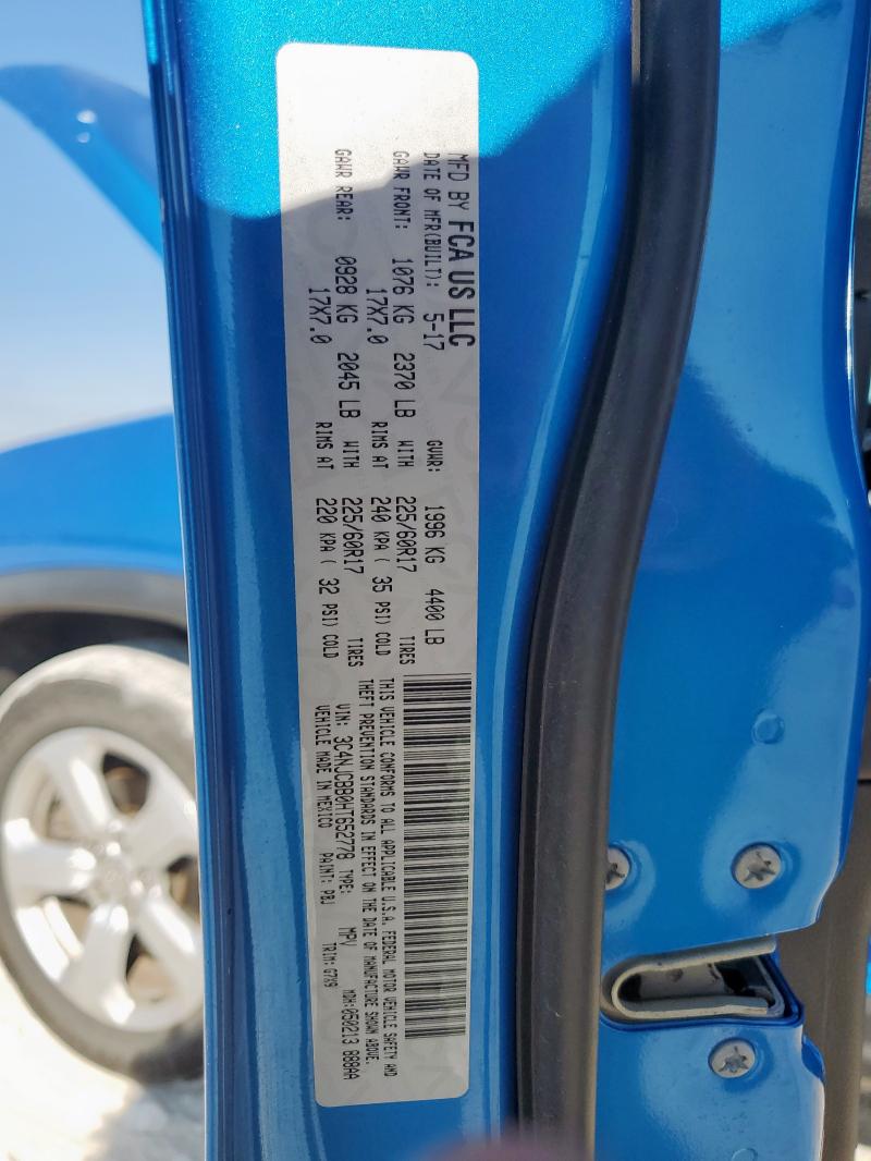 3C4NJCBB0HT652778 - 2017 JEEP COMPASS LATITUDE ლურჯი ფოტო 13