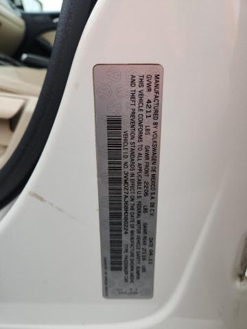 3VWDZ7AJ6BM380224 - 2011 VOLKSWAGEN JETTA SE თეთრი ფოტო 12