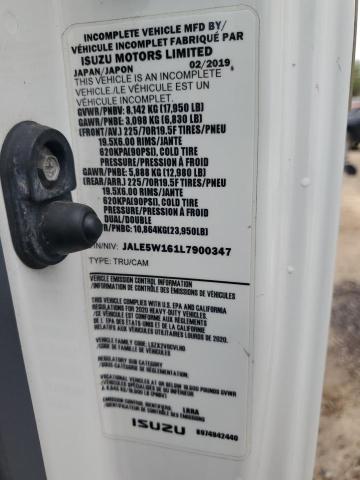 JALE5W161L7900347 - 2020 ISUZU NQR WHITE photo 10