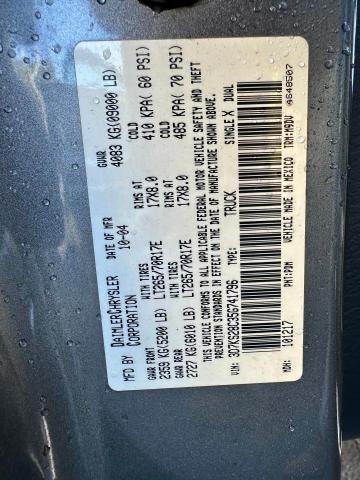 3D7KS28C35G741796 - 2005 DODGE RAM 2500 ST Boz foto 10