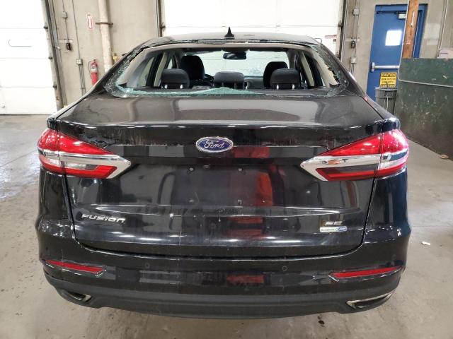3FA6P0T92KR270842 - 2019 FORD FUSION SE BLACK photo 6