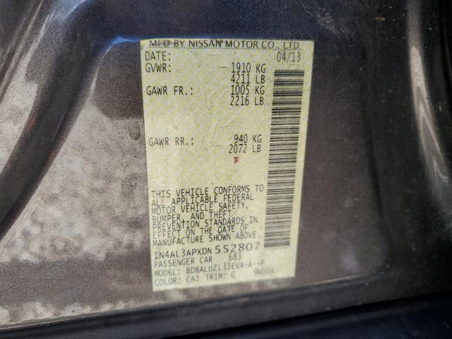 1N4AL3APXDN552807 - 2013 NISSAN ALTIMA 2.5 TAN photo 12