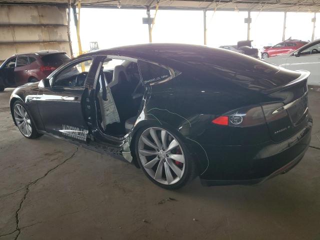 5YJSA1H1XEFP51172 - 2014 TESLA MODEL S BLACK photo 2