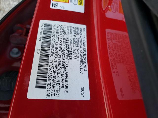 1HGCV2F3XMA028885 - 2021 HONDA ACCORD SPORT RED photo 13