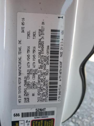 5TFSZ5AN2GX035193 - 2016 TOYOTA TACOMA ACCESS CAB Weiß Foto 12