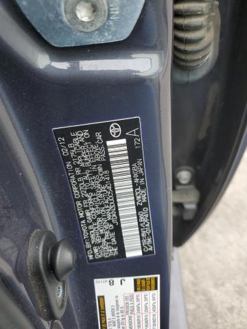 JTDKN3DU0C5401418 - 2012 TOYOTA PRIUS ლურჯი ფოტო 12