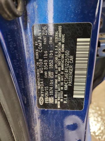 KMHCT5AE4FU225160 - 2015 HYUNDAI ACCENT GS 蓝色 照片 12