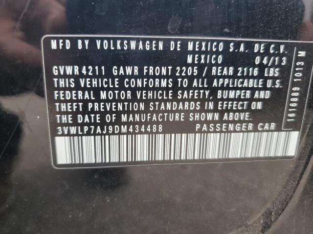 3VWLP7AJ9DM434488 - 2013 VOLKSWAGEN JETTA SEL Qara foto 12