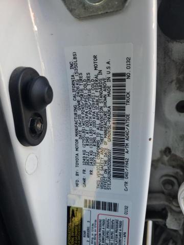 5TEJU62N35Z080597 - 2005 TOYOTA TACOMA DOUBLE CAB PRERUNNER WHITE photo 12