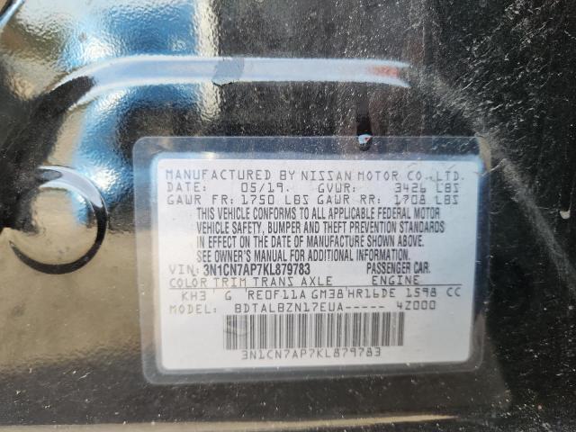 3N1CN7AP7KL879783 - 2019 NISSAN VERSA S 黑色 照片 13