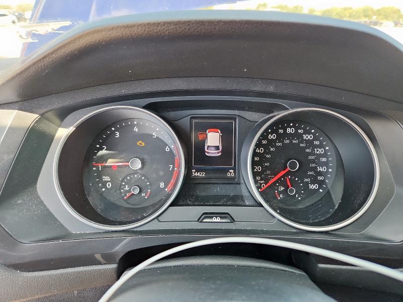 3VV3B7AX1MM021665 - 2021 VOLKSWAGEN TIGUAN SE Bleu photo 9