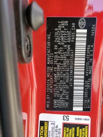 4T1K31AK9PU055647 - 2023 TOYOTA CAMRY XSE RED photo 13