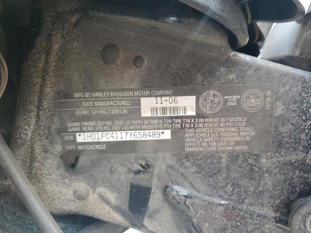 1HD1FC4117Y658489 - 2007 HARLEY-DAVIDSON FLHTCUI Екі түсті фото 8