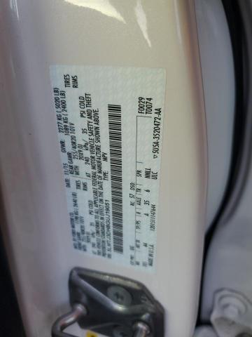 5LMTJ3DH8GUJ19051 - 2016 LINCOLN MKC RESERVE Білий фото 12