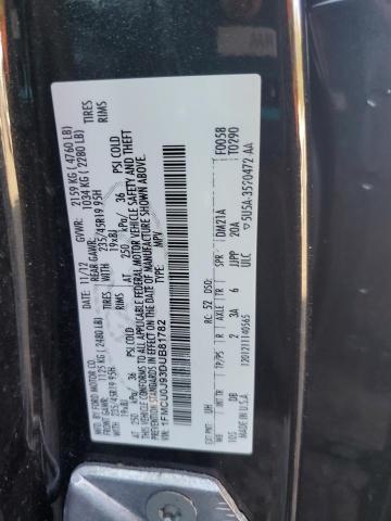 1FMCU0J93DUB81782 - 2013 FORD ESCAPE TITANIUM შავი ფოტო 13