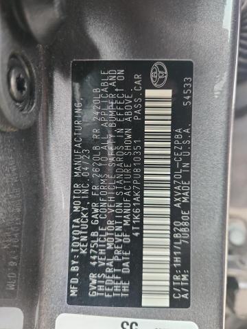4T1K61AK7PU810351 - 2023 TOYOTA CAMRY XSE 灰色 照片 12