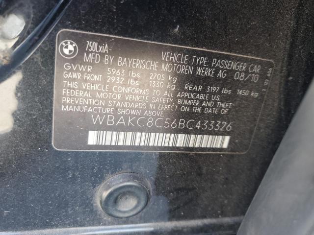 WBAKC8C56BC433326 - 2011 BMW 750 LXI BLACK photo 12