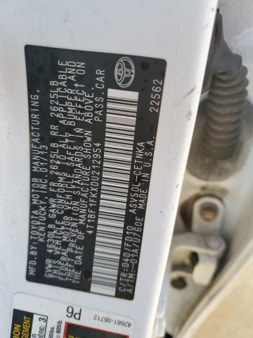 4T1BF1FKXDU212954 - 2013 TOYOTA CAMRY L WHITE photo 13
