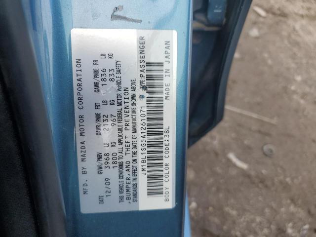 JM1BL1SG5A1261071 - 2010 MAZDA 3 I BLUE photo 12