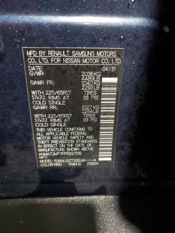 KNMAT2MT7FP552705 - 2015 NISSAN ROGUE S ლურჯი ფოტო 13